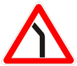 Дорожный знак 1.11.2 «Опасный поворот»