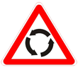 Дорожный знак 1.7 «Пересечение с круговым движением»