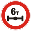 Дорожный знак 3.12 «Ограничение массы, приходящейся на ось транспортного средства»