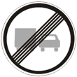 Дорожный знак 3.23 «Конец зоны запрещения обгона грузовым автомобилям»