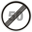 Дорожный знак 3.25 «Конец зоны ограничения максимальной скорости»