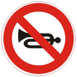 Дорожный знак 3.26 «Подача звукового сигнала запрещена»