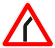 Дорожный знак 1.11.1 «Опасный поворот»