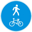 Дорожный знак 4.5.2 «Пешеходная и велосипедная дорожка с совмещенным движением (велопешеходная дорожка с совмещенным движением)»