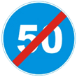 Дорожный знак 4.7 «Конец зоны ограничения минимальной скорости»