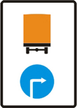 Дорожный знак 4.8.2 «Направление движения транспортных средств с опасными грузами»